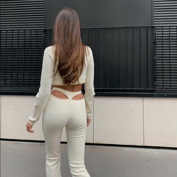 Subsurface White Knit Pants - Picture 5 of 6